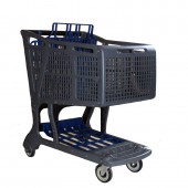 Blue Accent Recycled Plastic Shopping Cart