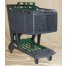 Green Accent Recycled Plastic Shopping Cart